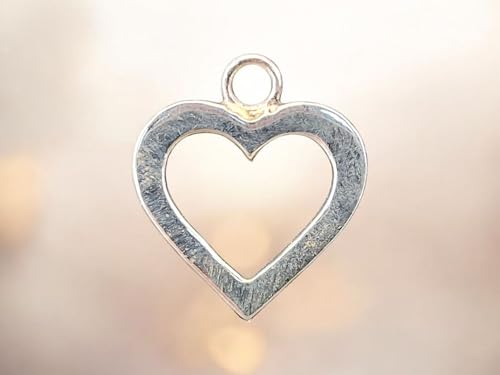 LeoLars-PABE Herzanhänger aus 925er Silber, Liebe, Freundschaft, Gemeinsam, Anhängermaße: 18,7mm x 16,4mm x 2,5mm Handarbeit