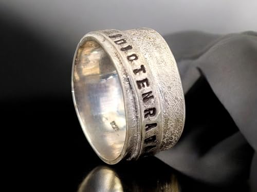 LeoLars-PABE Sprüche Design Ring Idiotenradar aus 925er Silber. punziert, angeschmolzen, teilgeschwärzt, Größe: 62 (19,8), Unisex, Unikat, Handarbeit