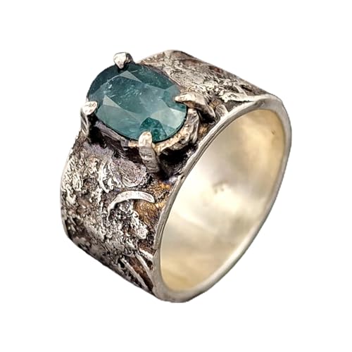LeoLars-PABE Grandideriet Design Ring, Gr.64-65 (20,6), aus 925er Silber, antikes wildes Design, teilgeschwärzt, Unikat, Handarbeit