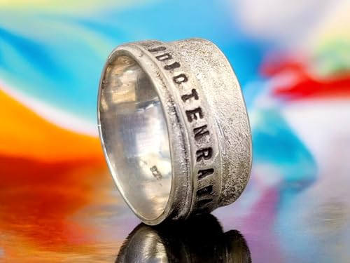 LeoLars-PABE Sprüche Design Ring Idiotenradar aus 925er Silber. punziert, angeschmolzen, teilgeschwärzt, Größe: 62 (19,8), Unisex, Unikat, Handarbeit
