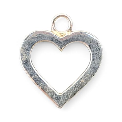 LeoLars-PABE Herzanhänger aus 925er Silber, Liebe, Freundschaft, Gemeinsam, Anhängermaße: 18,7mm x 16,4mm x 2,5mm Handarbeit