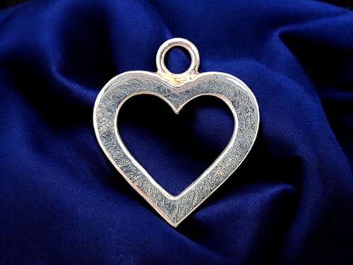 LeoLars-PABE Herzanhänger aus 925er Silber, Liebe, Freundschaft, Gemeinsam, Anhängermaße: 18,7mm x 16,4mm x 2,5mm Handarbeit