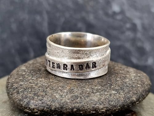 LeoLars-PABE Sprüche Design Ring Idiotenradar aus 925er Silber. punziert, angeschmolzen, teilgeschwärzt, Größe: 62 (19,8), Unisex, Unikat, Handarbeit