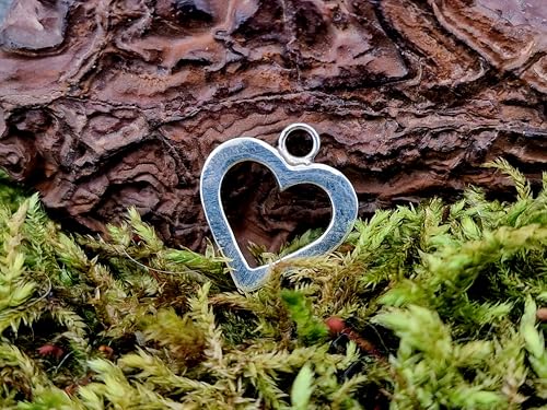 LeoLars-PABE Herzanhänger aus 925er Silber, Liebe, Freundschaft, Gemeinsam, Anhängermaße: 18,7mm x 16,4mm x 2,5mm Handarbeit