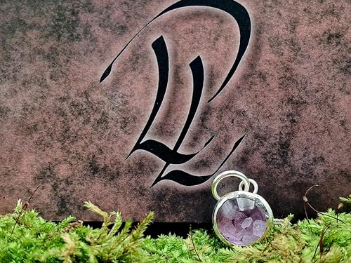 LeoLars-PABE Hackmanit Splitter Design Anhänger aus 925er Silber, von rosa über leuchtend orange im UV Licht bis lila leuchtende Steine, Unikat, Handarbeit,