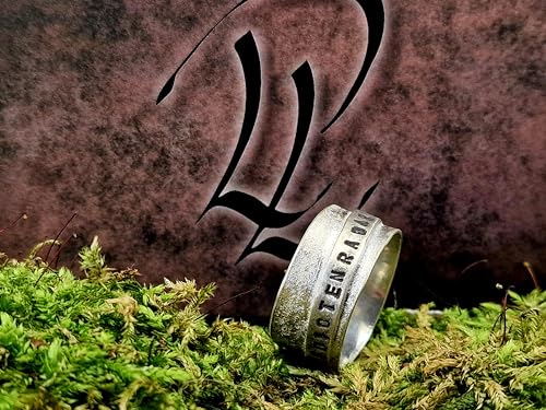 LeoLars-PABE Sprüche Design Ring Idiotenradar aus 925er Silber. punziert, angeschmolzen, teilgeschwärzt, Größe: 62 (19,8), Unisex, Unikat, Handarbeit
