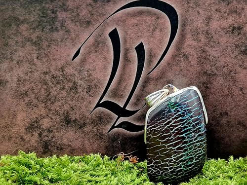 LeoLars-PABE Außergewöhnlicher Boulder Opal Anhänger aus 925er Silber, tolles Muster durch viele gemeine Opaladern und Opalfeuer in grün, Unikat, Handarbeit, Unisex