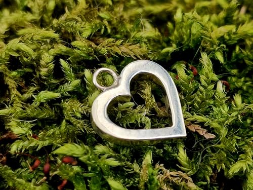 LeoLars-PABE Herzanhänger aus 925er Silber, Liebe, Freundschaft, Gemeinsam, Anhängermaße: 18,7mm x 16,4mm x 2,5mm Handarbeit