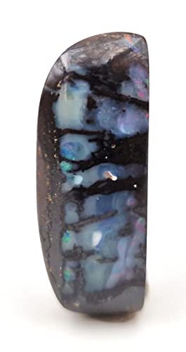 Anhänger mit gebohrtem Boulder Opal mit 60cm Lederband, Opal 31.3x11.7x10.1mm, Church Window, Unikat, Handarbeit