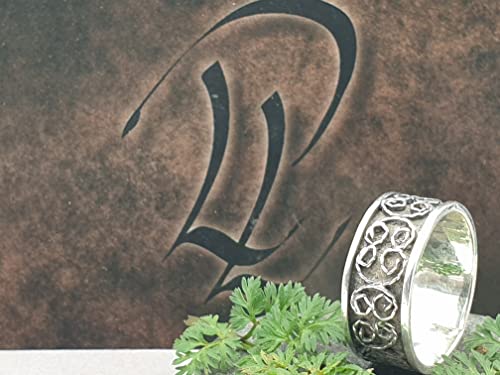 LeoLars-PABE Magischer 925er Silber Ring, Gr. 60, mit Filigree Elementen, teilgeschwärzt, Unikat, Handarbeit