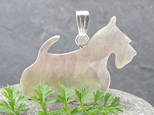 LeoLars-PABE Scotchterrier Anhänger aus 925er Silber, Hund, Hunde Anhänger, Rassehund, Tiere, Handarbeit