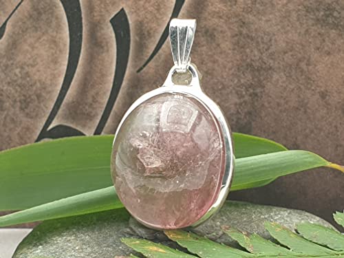 LeoLars-PABE Rosa Turmalin Anhänger aus 925er Silber, Turmalin Altrosa, 31.3ct. 20x16x10mm groß, Unikat, Handarbeit