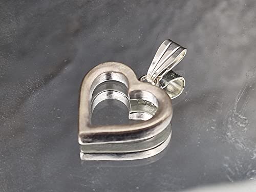 LeoLars-PABE Herz Anhänger klein aus 925er Silber, edel seidenmatt, Handarbeit