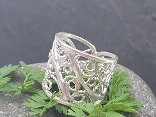 LeoLars-PABE Filigree Ring aus 925er Silber, Gr. 50-51, verspielt, leicht, traditionell doch modern, Unikat, Handarbeit