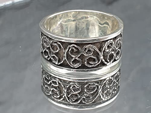 LeoLars-PABE Magischer 925er Silber Ring, Gr. 60, mit Filigree Elementen, teilgeschwärzt, Unikat, Handarbeit