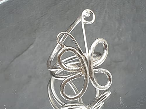 LeoLars-PABE Design Ring Schmetterling, Gr.63, aus 925er Silber mit Brilliant, Unikat, Handarbeit