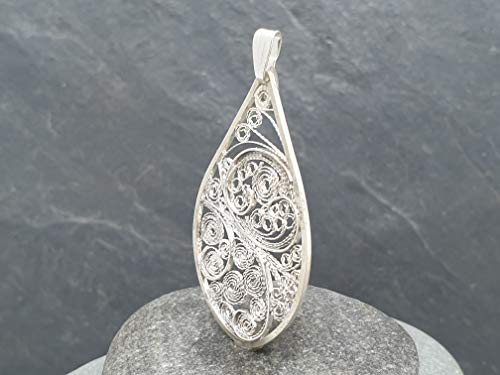 LeoLars-PABE Filigree Anhänger aus 925er Silber, Traditionell, Filigran und Modern, Unikat, Handarbeit