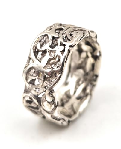 LeoLars-PABE 925er Silber Design Ring, Gr. 60, luftiges Kringel Design, Unikat, Handarbeit