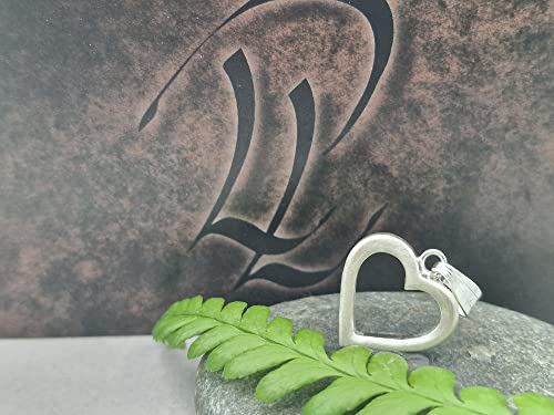LeoLars-PABE Herz Anhänger klein aus 925er Silber, edel seidenmatt, Handarbeit