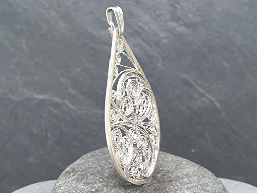 LeoLars-PABE Filigree Anhänger aus 925er Silber, Traditionell, Filigran und Modern, Unikat, Handarbeit