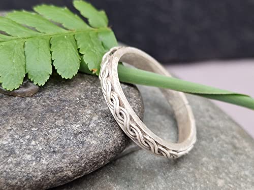 LeoLars-PABE 925er Silber Ring, Gr.64 (20.25), geflochtenes Tau, Seil, Maritim, seidenmatt, Meer, Küste, Unikat, Handarbeit