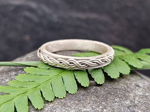 LeoLars-PABE 925er Silber Ring, Gr.64 (20.25), geflochtenes Tau, Seil, Maritim, seidenmatt, Meer, Küste, Unikat, Handarbeit