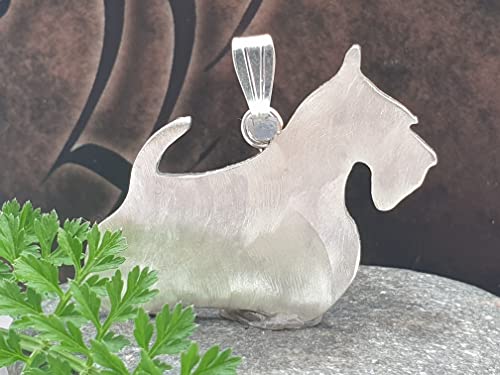 LeoLars-PABE Scotchterrier Anhänger aus 925er Silber, Hund, Hunde Anhänger, Rassehund, Tiere, Handarbeit