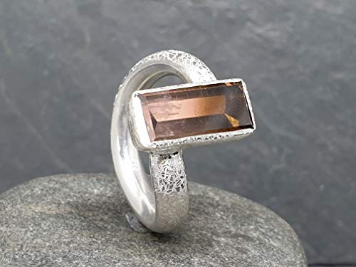 LeoLars-PABE Design Ring aus 925er Silber mit Turmalin in Spiegelschliff, Gr.62, Unikat, Handarbeit