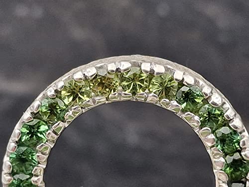 LeoLars-PABE Turmalin Ring aus 925er Silber mit Farbverlauf Gr. 57 (18), Ring, Vorsteckring, Anhänger, Structure Design, Massiv, Unikat, Handarbeit