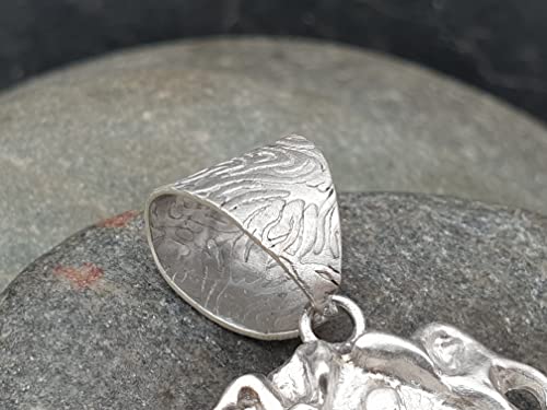 LeoLars-PABE Design Anhänger aus 925er Silber mit Amazonit und Mandarin Granat, handgefertigte Schlaufe, Unikat, Handarbeit