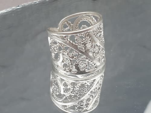 LeoLars-PABE Filigree Ring aus 925er Silber, Gr. 50-51, verspielt, leicht, traditionell doch modern, Unikat, Handarbeit