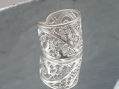 LeoLars-PABE Filigree Ring aus 925er Silber, Gr. 50-51, verspielt, leicht, traditionell doch modern, Unikat, Handarbeit