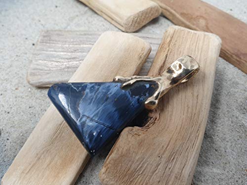 LeoLars-PABE Pietersit Anhänger aus 333er Gold, aus Namibia, Unikat, Handarbeit
