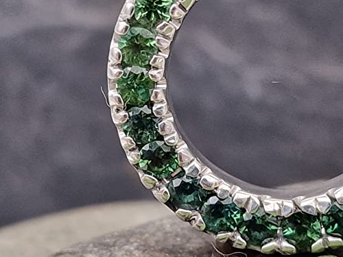 LeoLars-PABE Turmalin Ring aus 925er Silber mit Farbverlauf Gr. 57 (18), Ring, Vorsteckring, Anhänger, Structure Design, Massiv, Unikat, Handarbeit