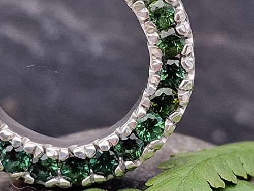 LeoLars-PABE Turmalin Ring aus 925er Silber mit Farbverlauf Gr. 57 (18), Ring, Vorsteckring, Anhänger, Structure Design, Massiv, Unikat, Handarbeit