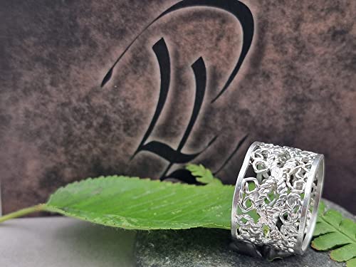 LeoLars-PABE Feiner Filigree Design Ring, Gr.55 (17.5), aus 925er Silber, aufwendig, einzigartig und stabil, Unikat, Handarbeit