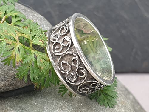 LeoLars-PABE Magischer 925er Silber Ring, Gr. 60, mit Filigree Elementen, teilgeschwärzt, Unikat, Handarbeit