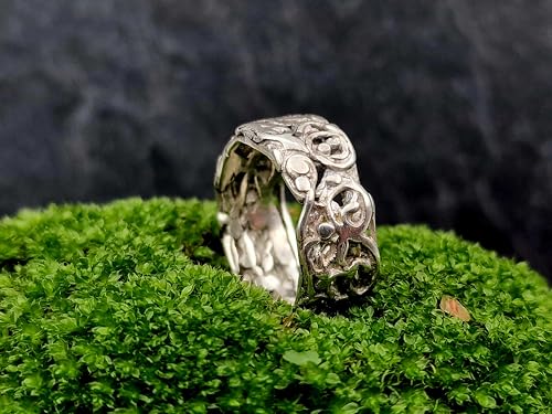 LeoLars-PABE 925er Silber Design Ring, Gr. 60, luftiges Kringel Design, Unikat, Handarbeit