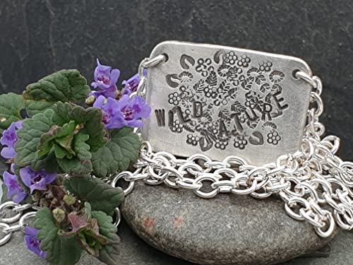 LeoLars-PABE Wild Nature Design Anhänger aus 925er Silber mit Ankerkette in Wunschlänge, Massiv, Unikat, Handarbeit