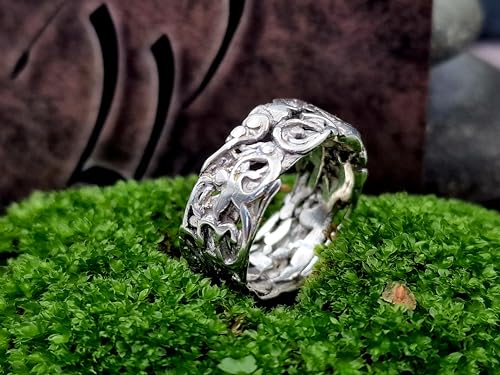 LeoLars-PABE 925er Silber Design Ring, Gr. 60, luftiges Kringel Design, Unikat, Handarbeit