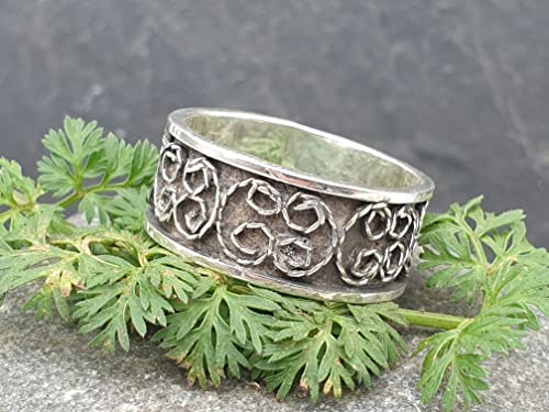 LeoLars-PABE Magischer 925er Silber Ring, Gr. 60, mit Filigree Elementen, teilgeschwärzt, Unikat, Handarbeit