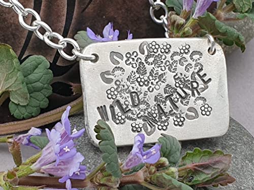 LeoLars-PABE Wild Nature Design Anhänger aus 925er Silber mit Ankerkette in Wunschlänge, Massiv, Unikat, Handarbeit