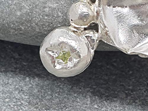 LeoLars-PABE Design Anhänger aus 925er Silber Balance mit Peridot und Rubin, Unikat, Handarbeit