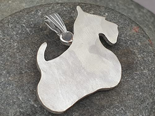 LeoLars-PABE Scotchterrier Anhänger aus 925er Silber, Hund, Hunde Anhänger, Rassehund, Tiere, Handarbeit