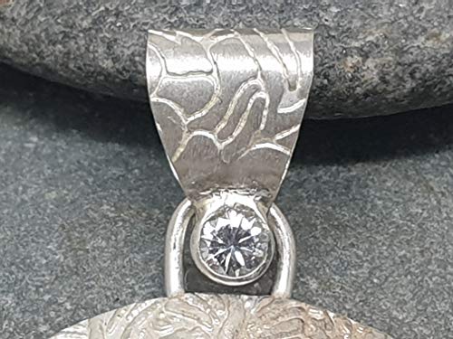 LeoLars-PABE 925er Silber Anhänger mit Apatit und Zirkonia, maritimes Muster, Unikat, Handarbeit