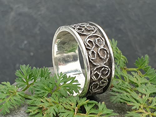 LeoLars-PABE Magischer 925er Silber Ring, Gr. 60, mit Filigree Elementen, teilgeschwärzt, Unikat, Handarbeit