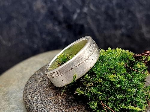 LeoLars-PABE Sandguss Ring Natur, Gr. 55, aus 925er Silber, natürliche Oberfläche, Unikat, Handarbeit