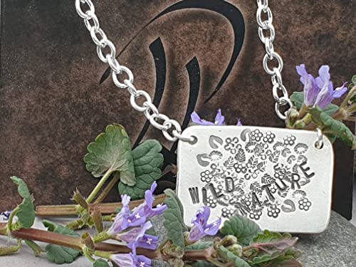LeoLars-PABE Wild Nature Design Anhänger aus 925er Silber mit Ankerkette in Wunschlänge, Massiv, Unikat, Handarbeit