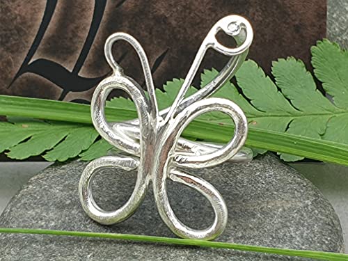 LeoLars-PABE Design Ring Schmetterling, Gr.63, aus 925er Silber mit Brilliant, Unikat, Handarbeit