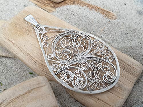 LeoLars-PABE Filigree Anhänger aus 925er Silber, Traditionell, Filigran und Modern, Unikat, Handarbeit